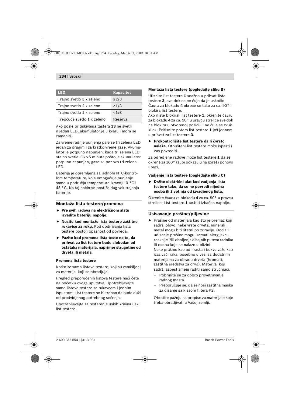 Bosch GSA 36 V-LI Professional User Manual | Page 234 / 289