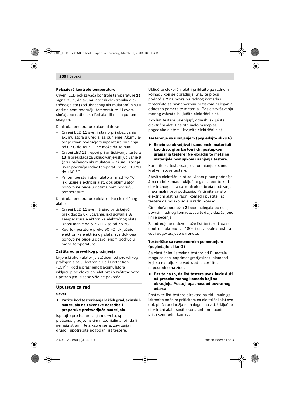 Bosch GSA 36 V-LI Professional User Manual | Page 236 / 289