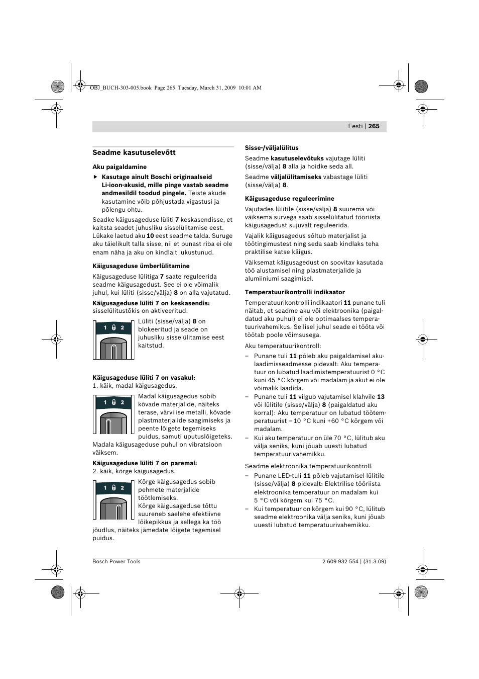 Bosch GSA 36 V-LI Professional User Manual | Page 265 / 289