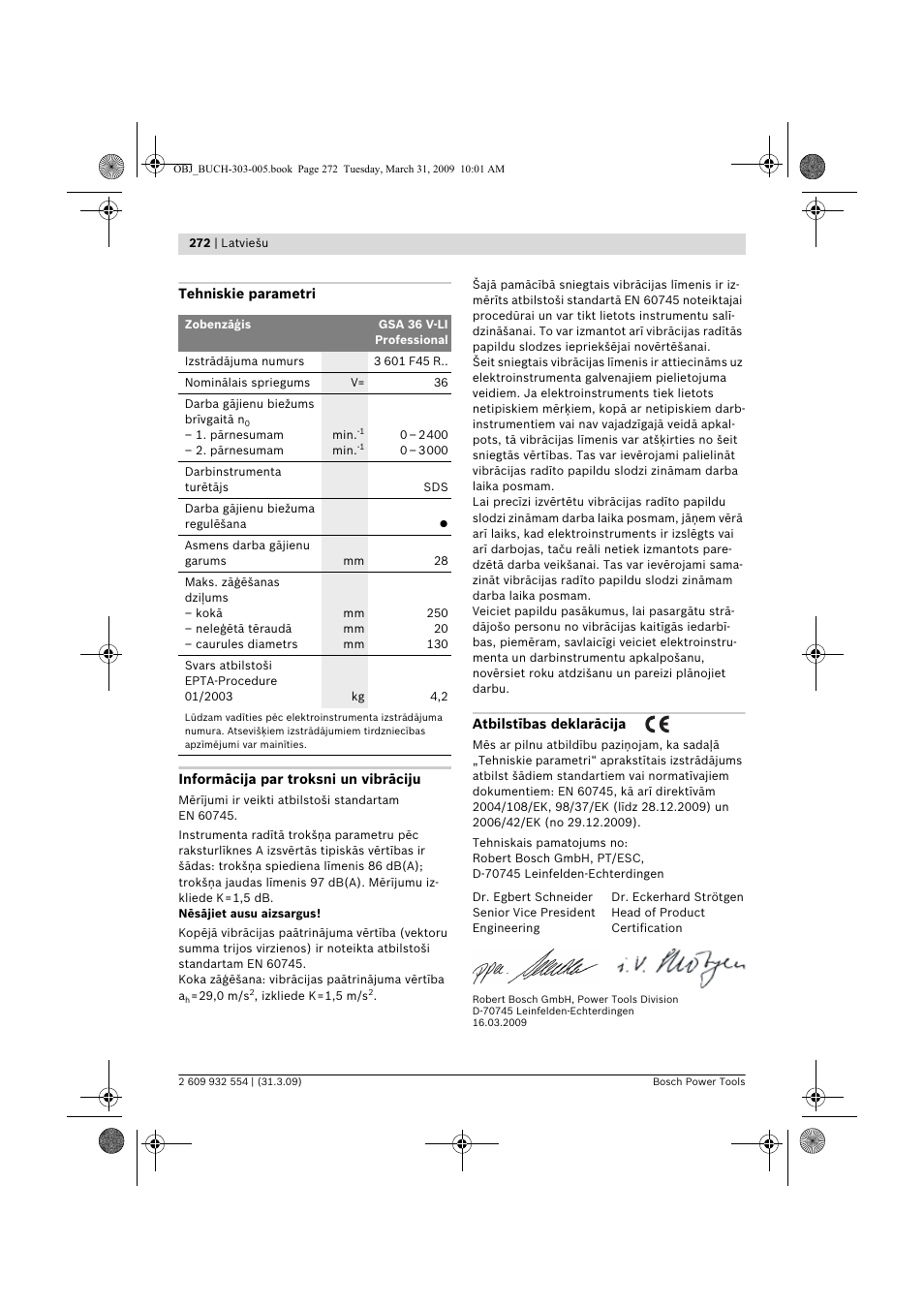 Bosch GSA 36 V-LI Professional User Manual | Page 272 / 289