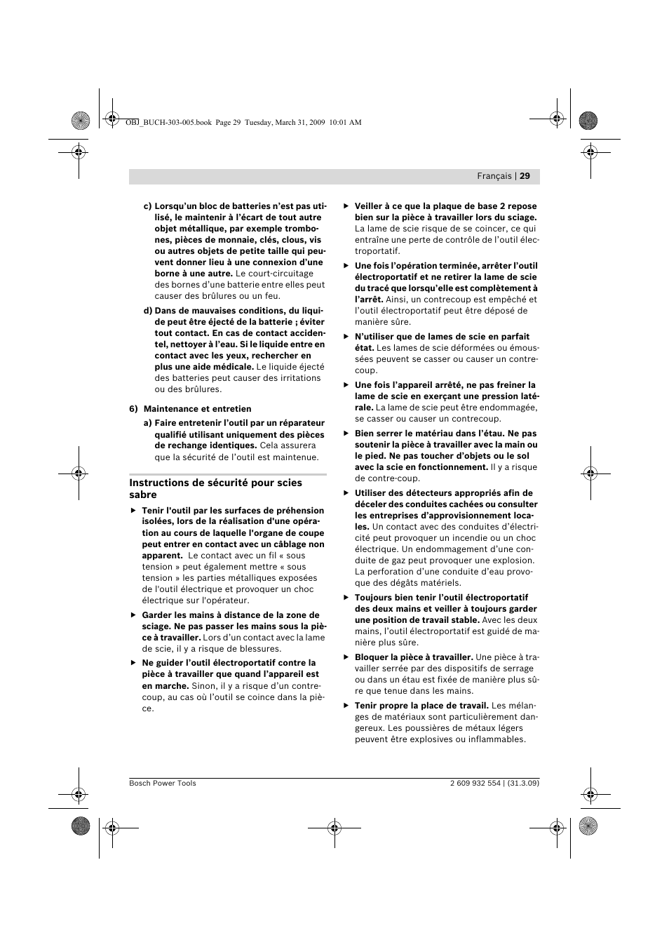 Bosch GSA 36 V-LI Professional User Manual | Page 29 / 289