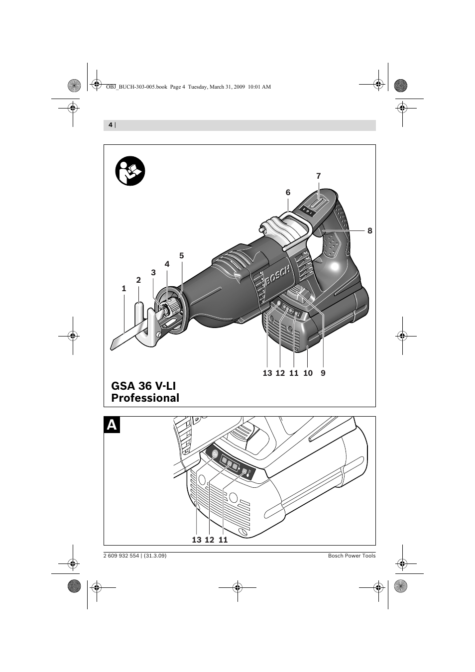 Gsa 36 v-li professional | Bosch GSA 36 V-LI Professional User Manual | Page 4 / 289