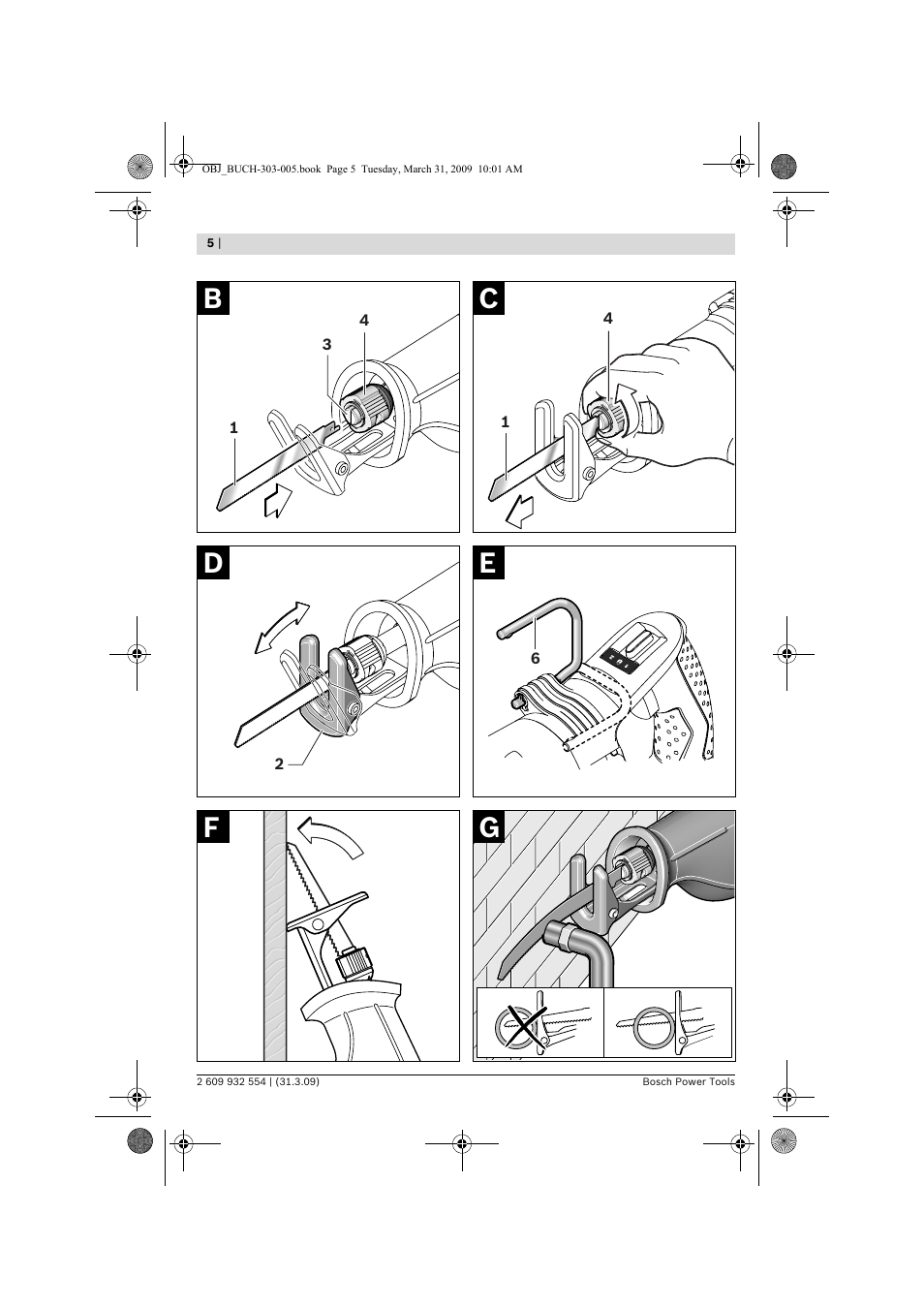 Bosch GSA 36 V-LI Professional User Manual | Page 5 / 289