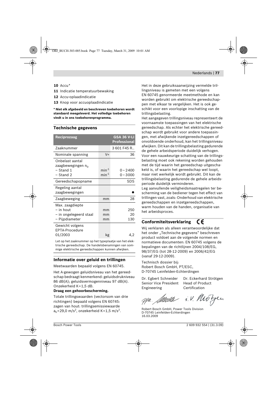 Bosch GSA 36 V-LI Professional User Manual | Page 77 / 289