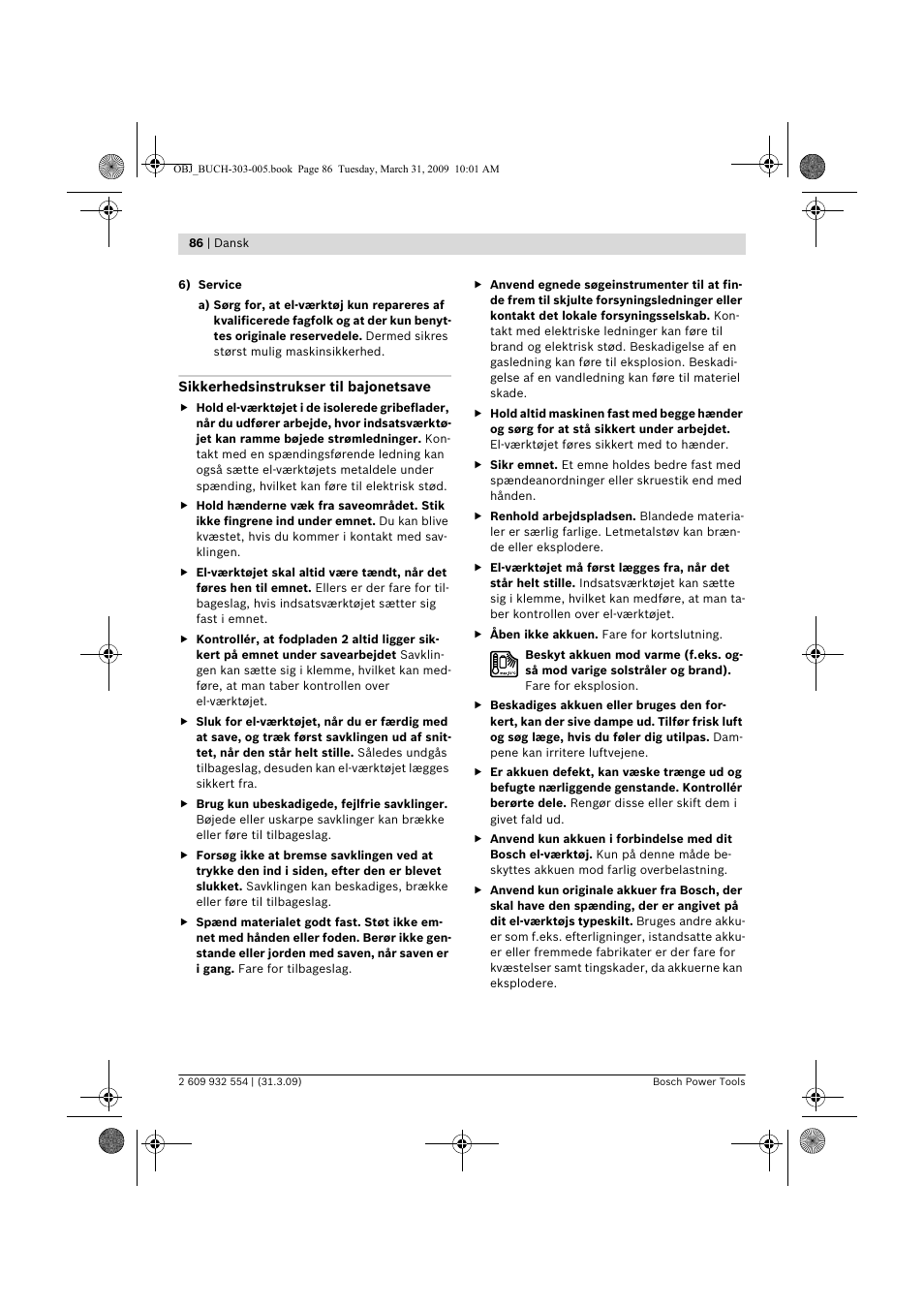 Bosch GSA 36 V-LI Professional User Manual | Page 86 / 289