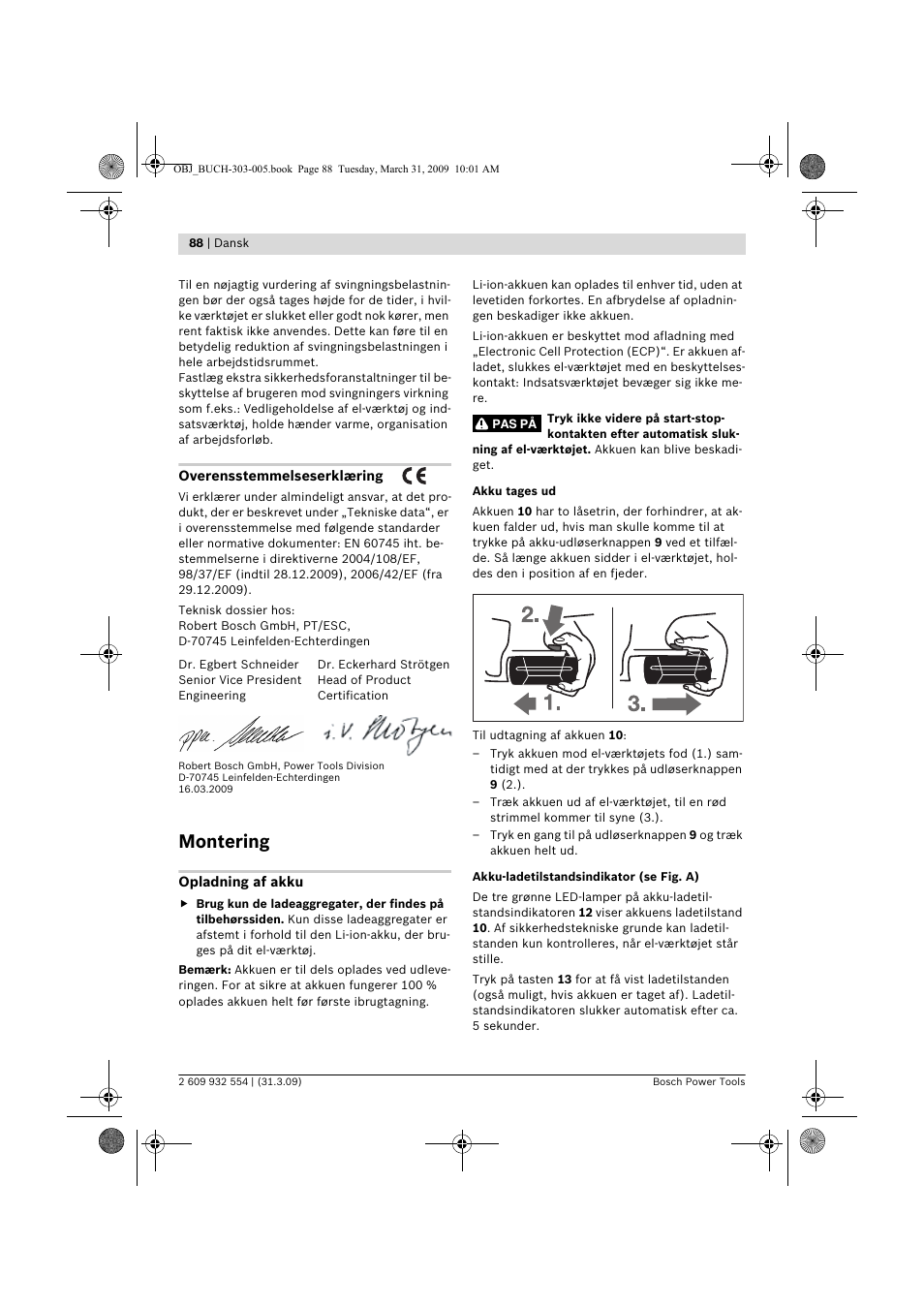 Montering | Bosch GSA 36 V-LI Professional User Manual | Page 88 / 289