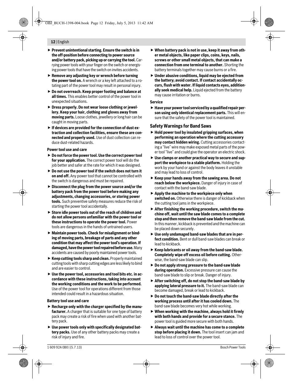 Bosch GCB 18 V-LI Professional User Manual | Page 12 / 168