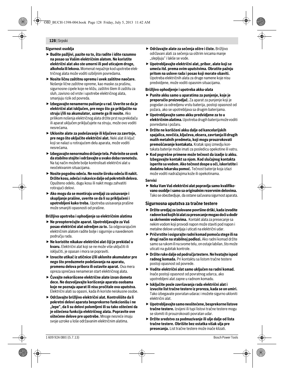 Bosch GCB 18 V-LI Professional User Manual | Page 128 / 168