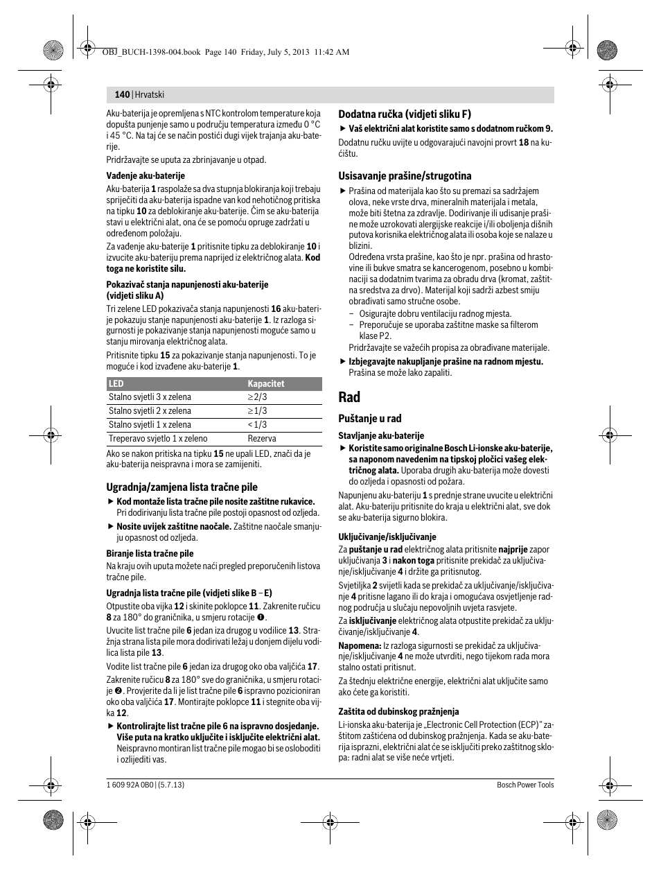 Bosch GCB 18 V-LI Professional User Manual | Page 140 / 168