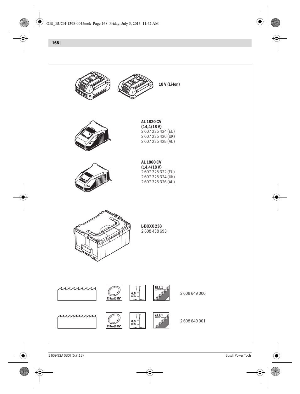 Bosch GCB 18 V-LI Professional User Manual | Page 168 / 168