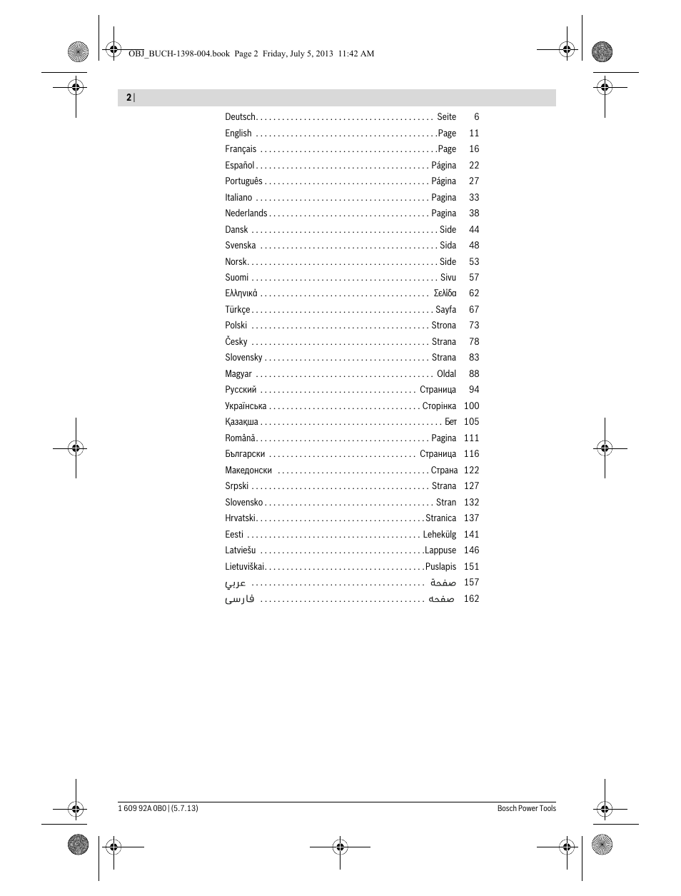 Bosch GCB 18 V-LI Professional User Manual | Page 2 / 168