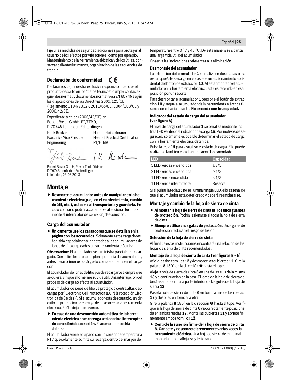 Montaje | Bosch GCB 18 V-LI Professional User Manual | Page 25 / 168