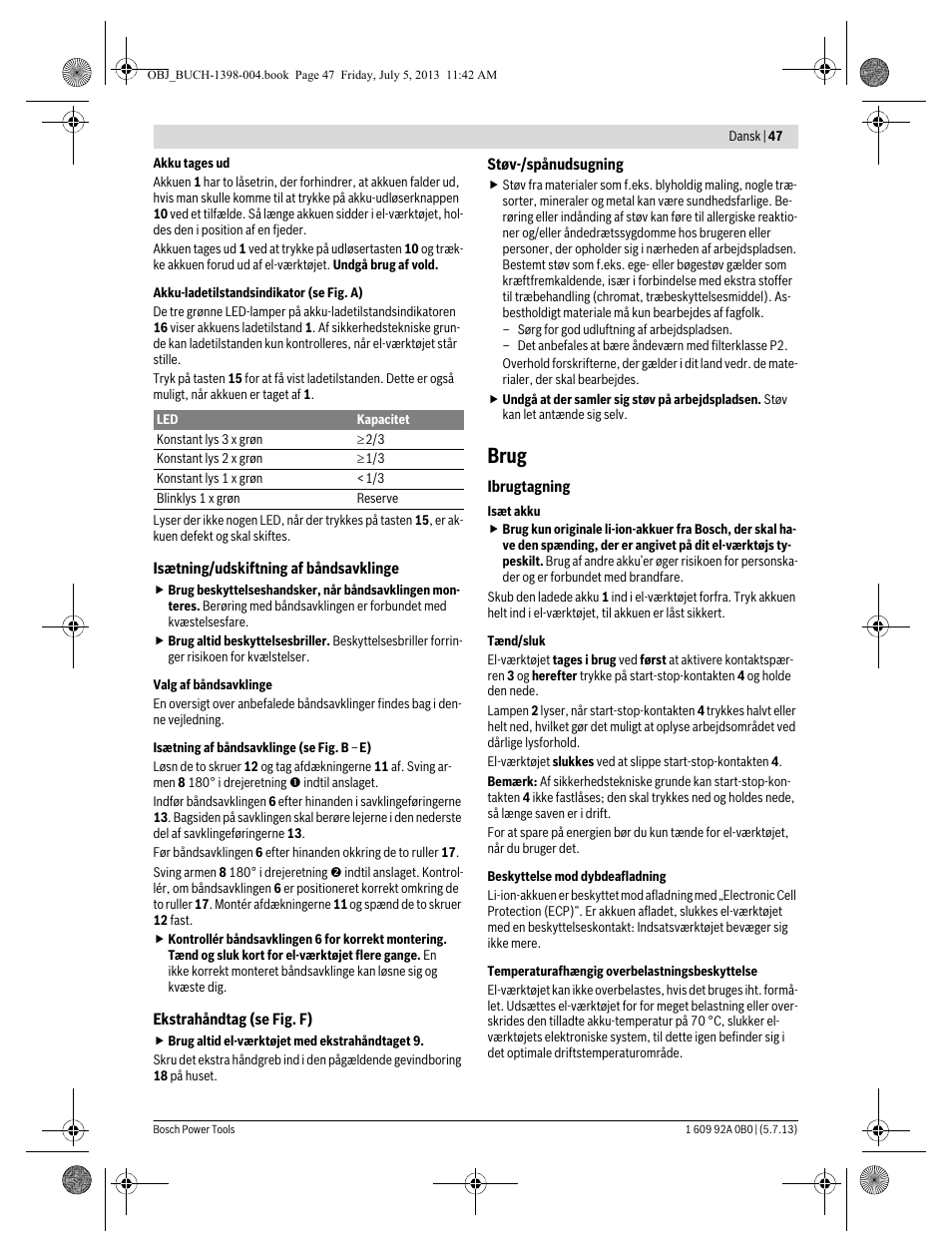 Brug | Bosch GCB 18 V-LI Professional User Manual | Page 47 / 168