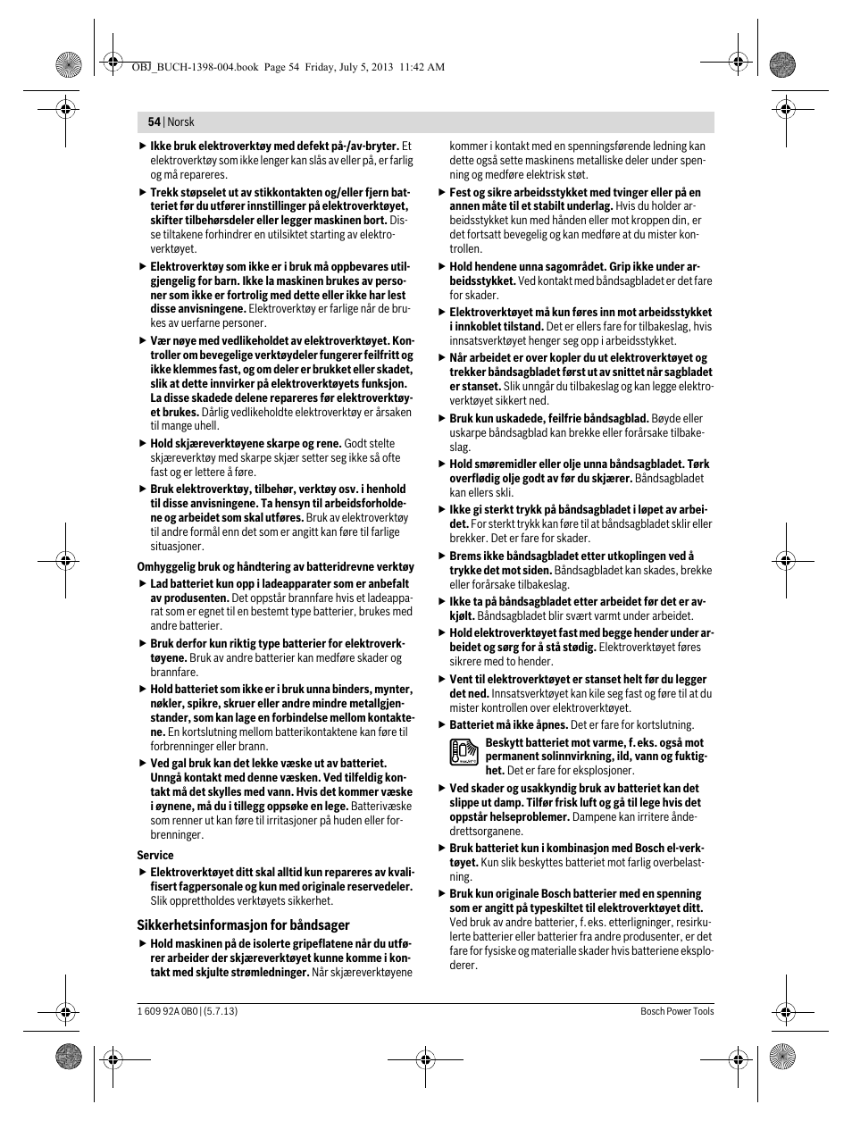 Bosch GCB 18 V-LI Professional User Manual | Page 54 / 168