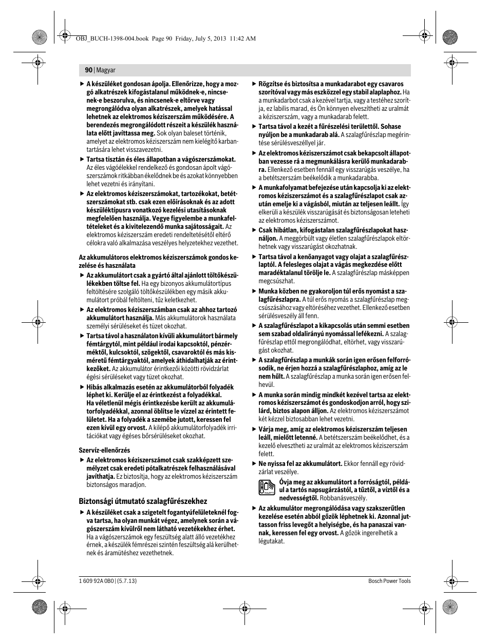 Bosch GCB 18 V-LI Professional User Manual | Page 90 / 168