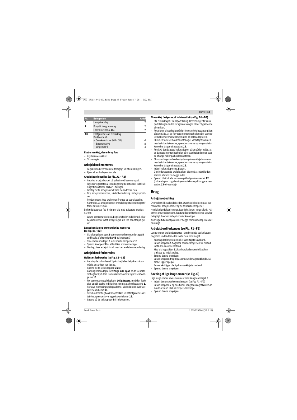 Brug | Bosch PTA 2400 User Manual | Page 33 / 91