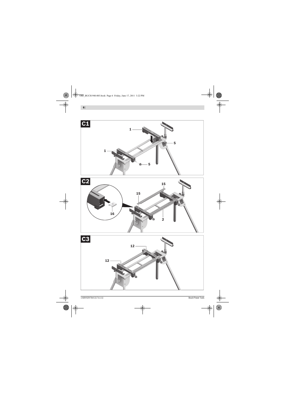 C1 c2 c3 | Bosch PTA 2400 User Manual | Page 6 / 91