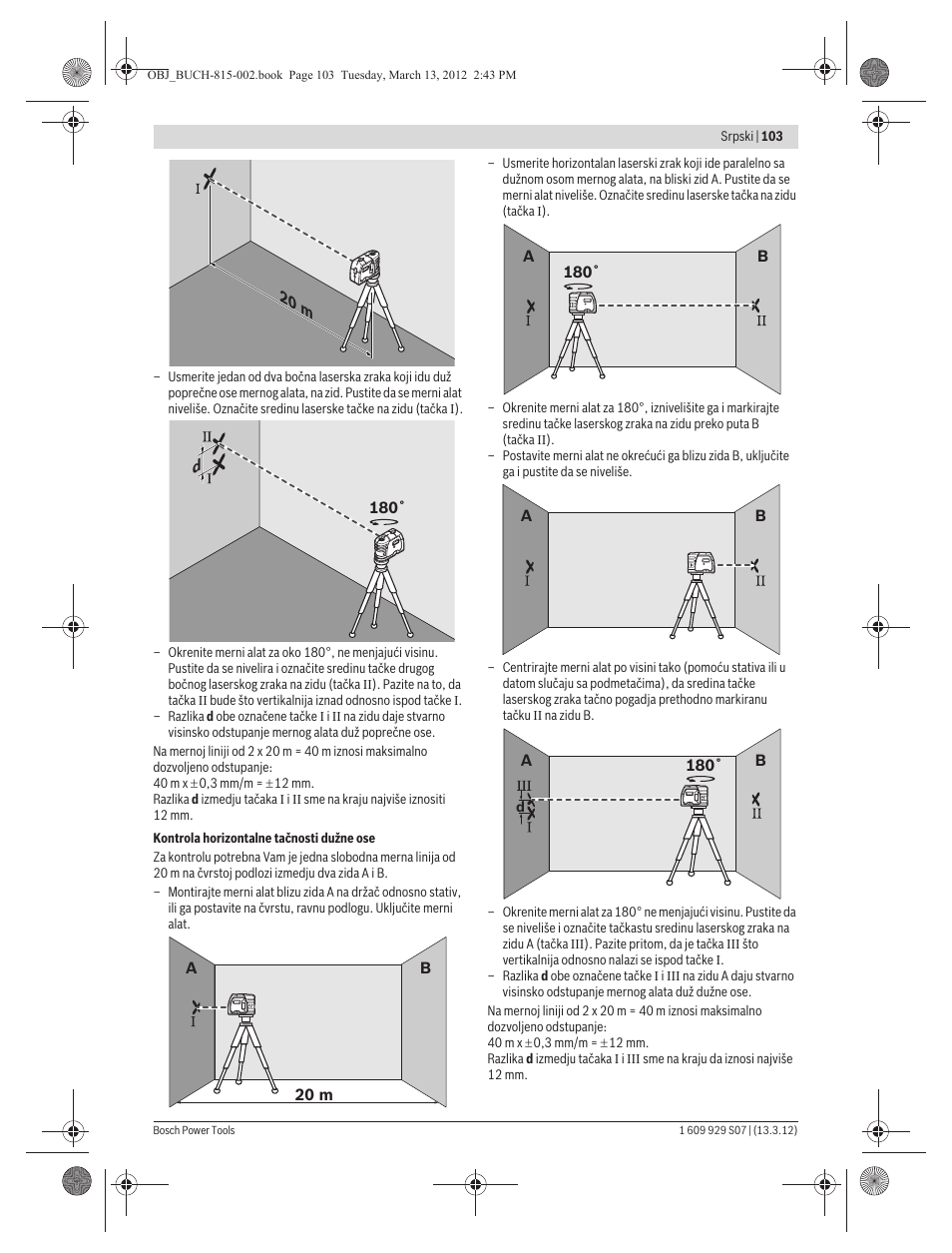 Bosch GPL 5 Professional User Manual | Page 103 / 162