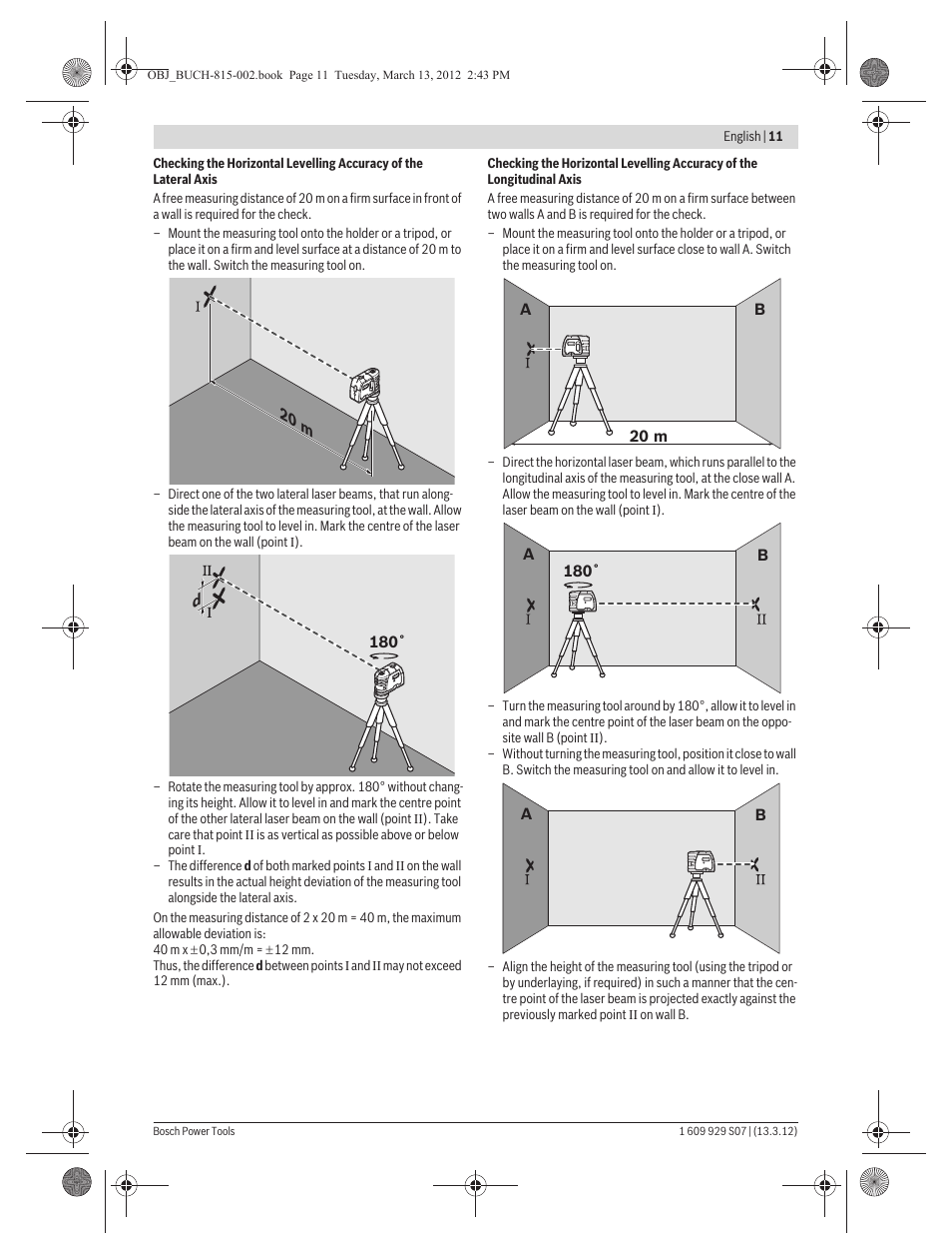 Bosch GPL 5 Professional User Manual | Page 11 / 162