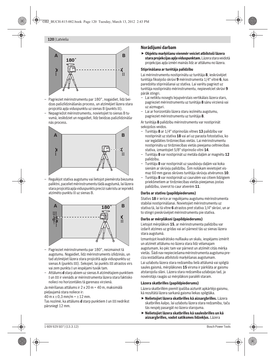 Bosch GPL 5 Professional User Manual | Page 120 / 162