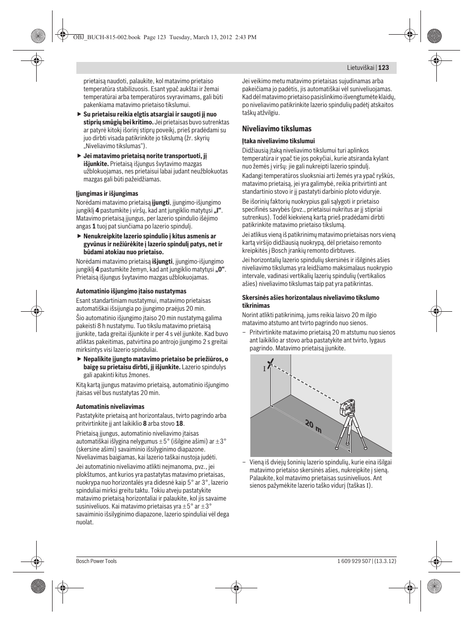 Bosch GPL 5 Professional User Manual | Page 123 / 162