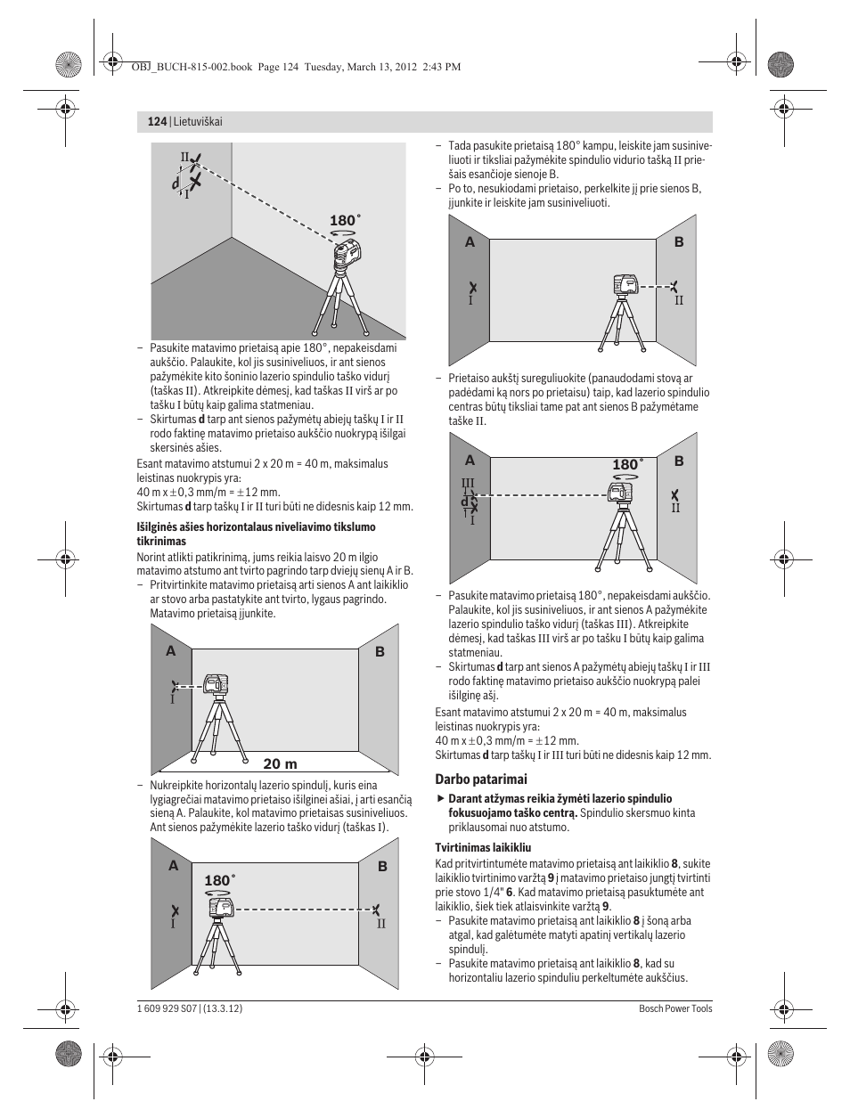 Bosch GPL 5 Professional User Manual | Page 124 / 162