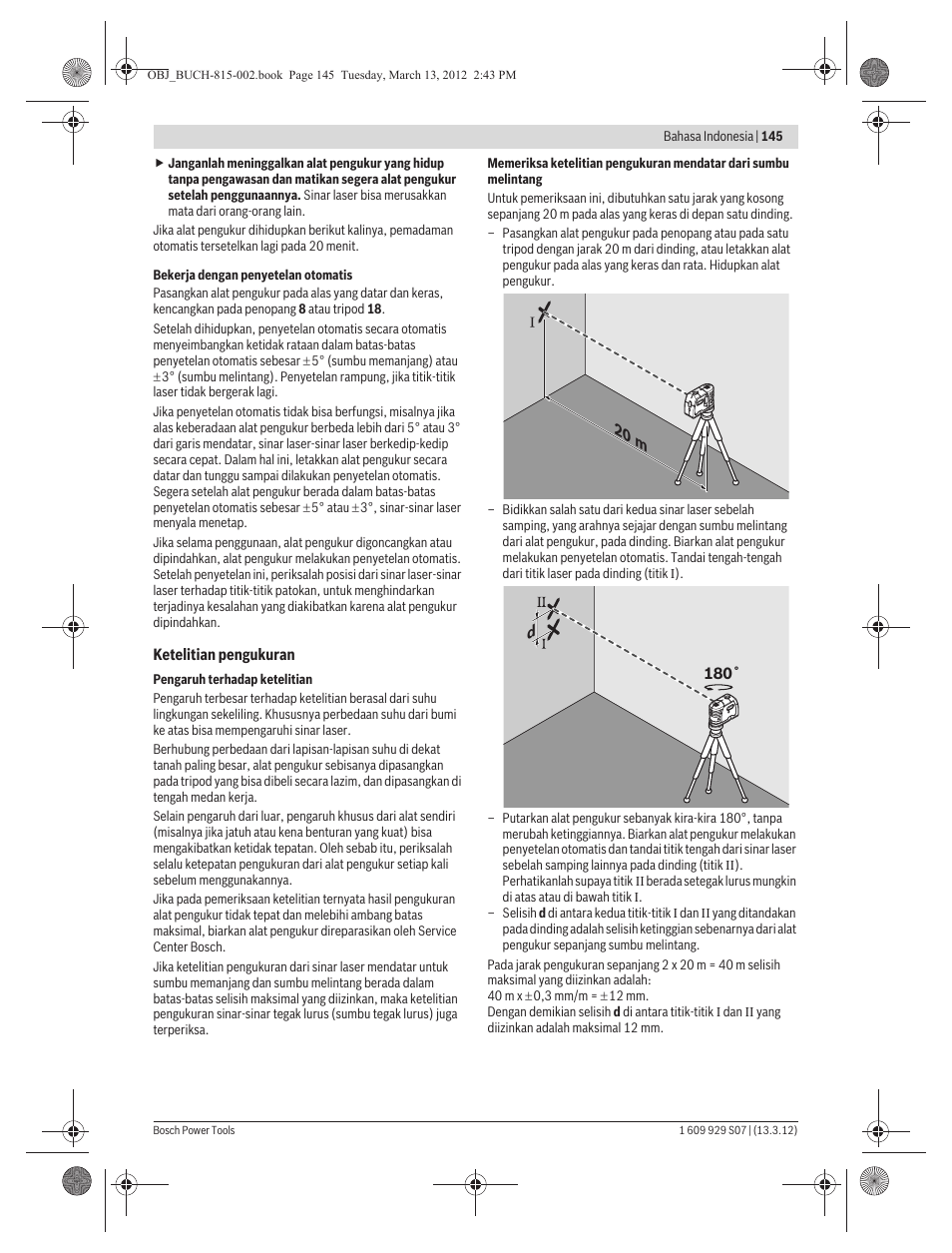 Bosch GPL 5 Professional User Manual | Page 145 / 162