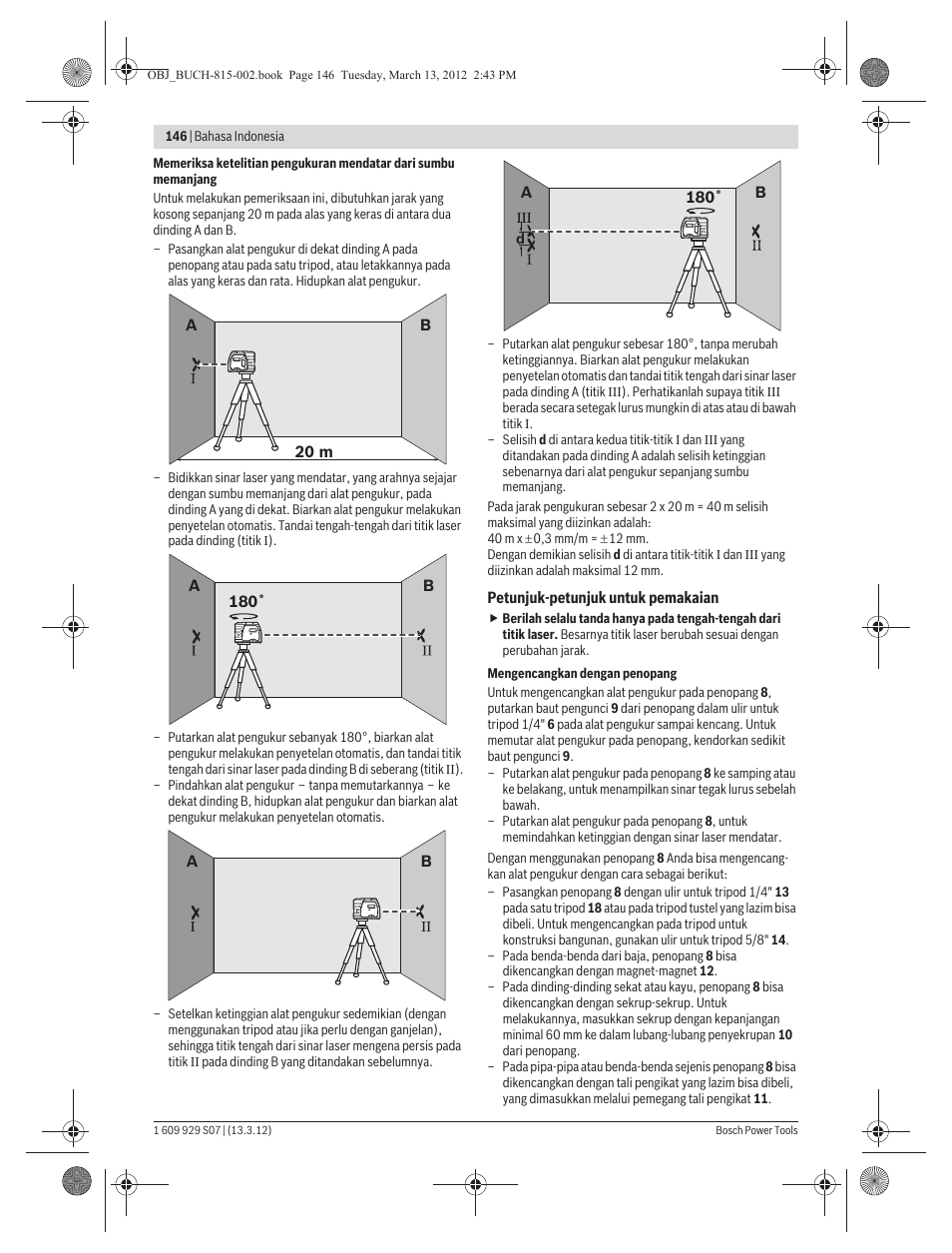 Bosch GPL 5 Professional User Manual | Page 146 / 162