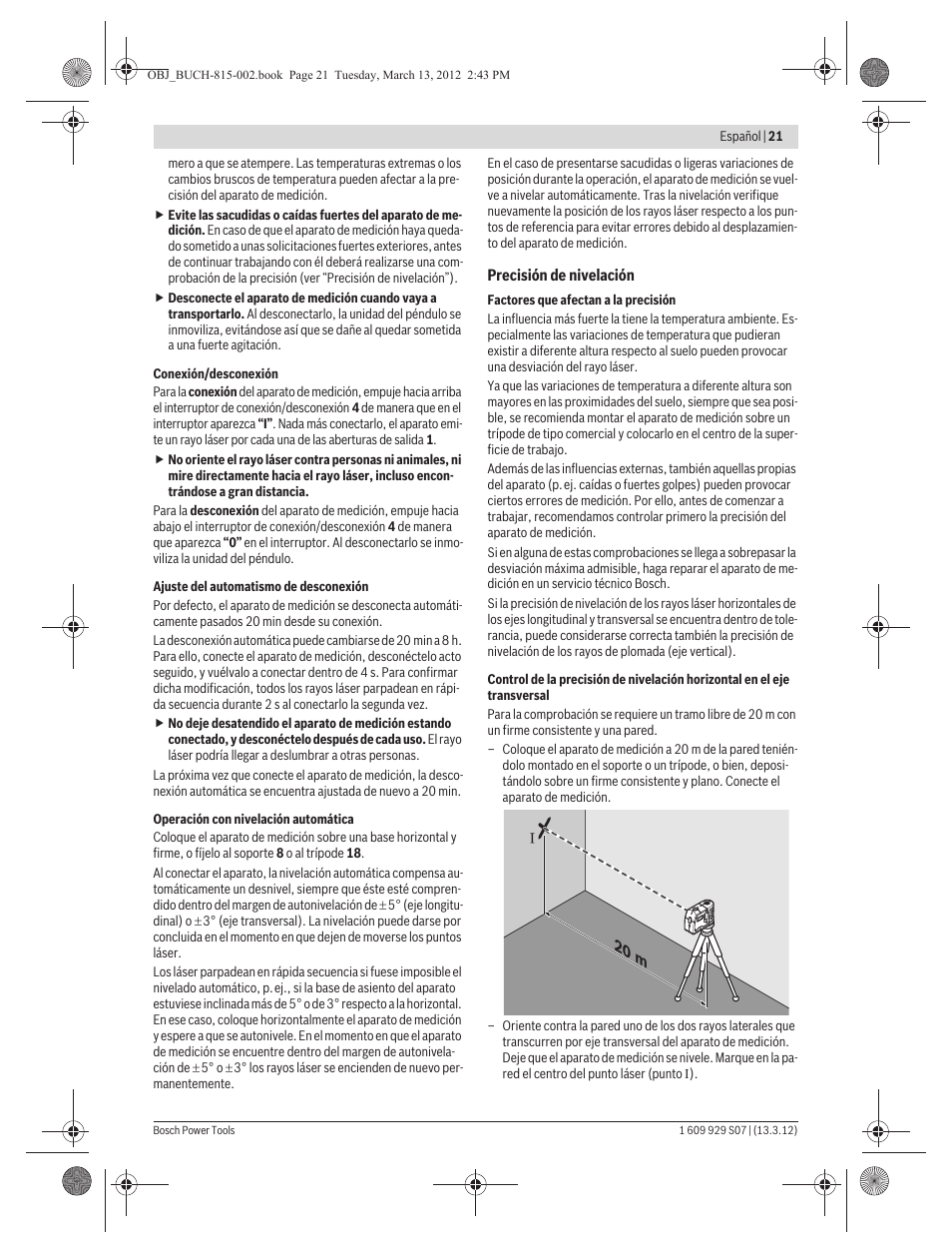 Bosch GPL 5 Professional User Manual | Page 21 / 162