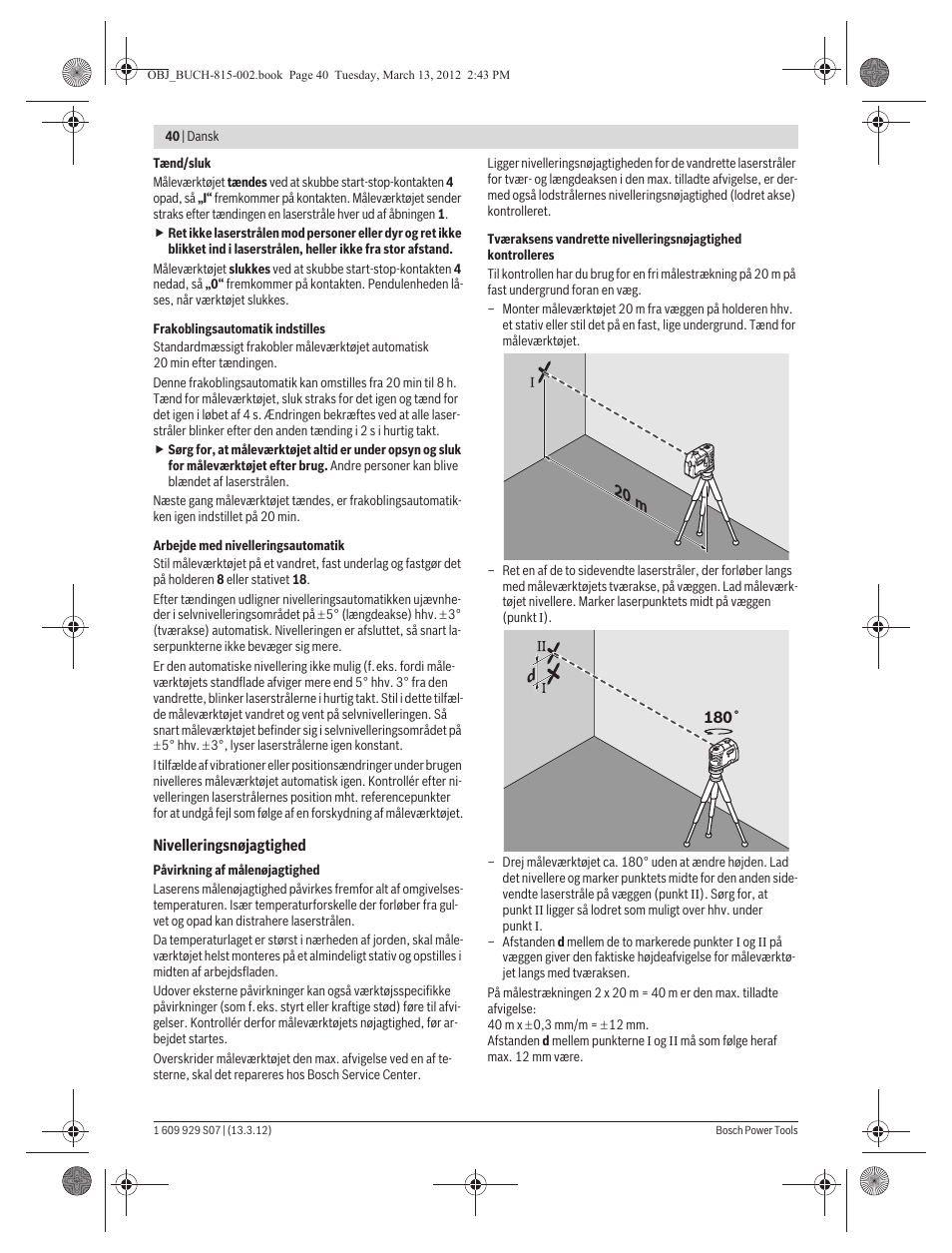 Bosch GPL 5 Professional User Manual | Page 40 / 162