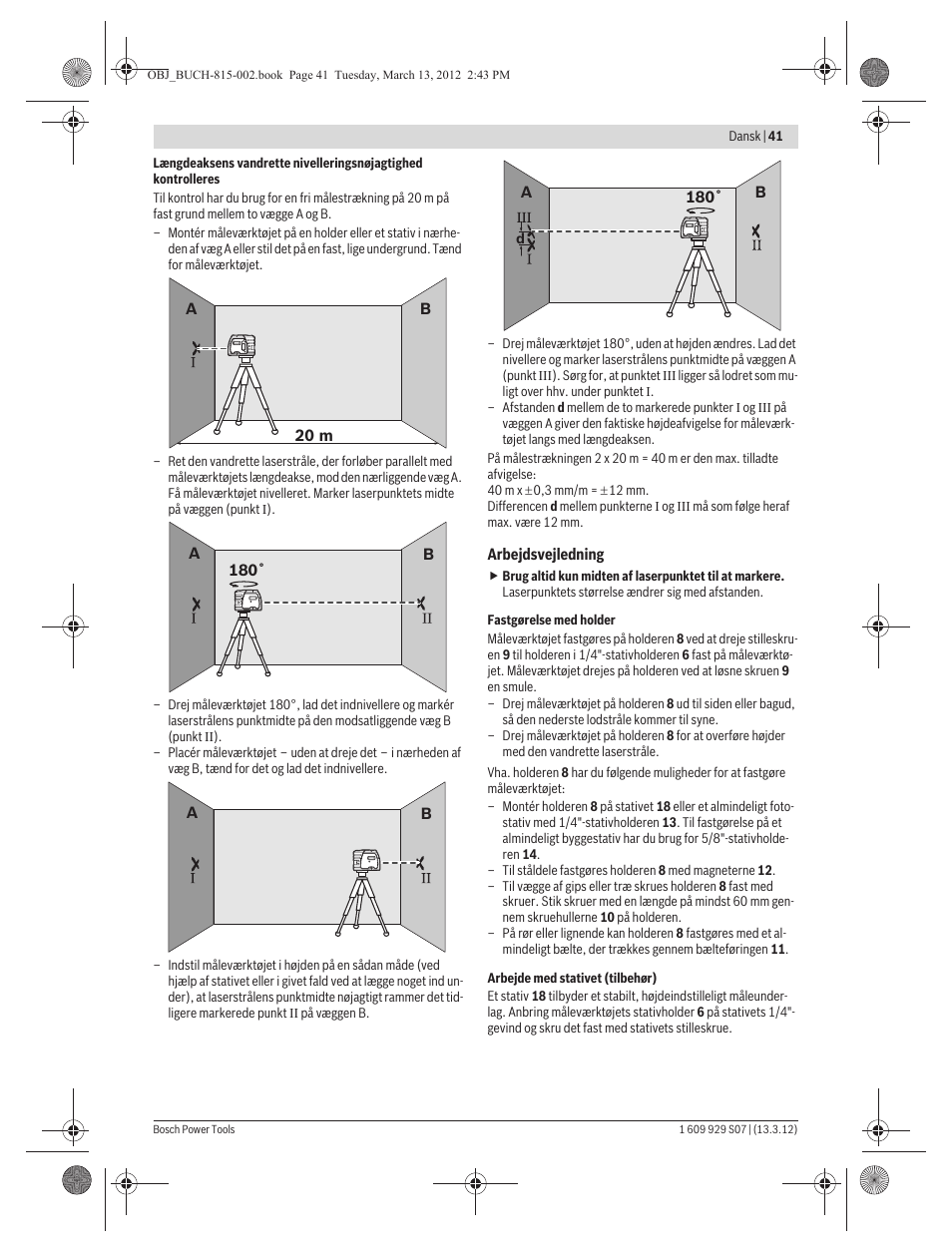 Bosch GPL 5 Professional User Manual | Page 41 / 162