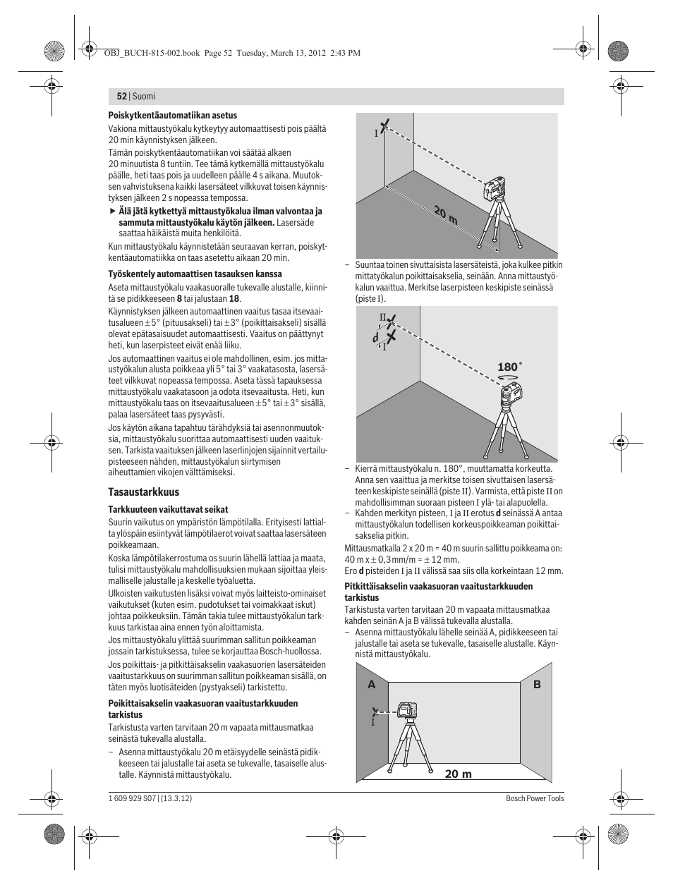 Bosch GPL 5 Professional User Manual | Page 52 / 162