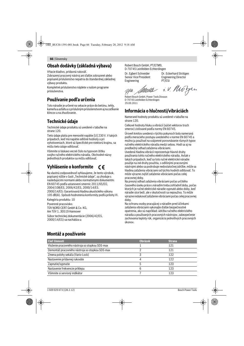 Bosch GSH 11 VC Professional User Manual | Page 66 / 123