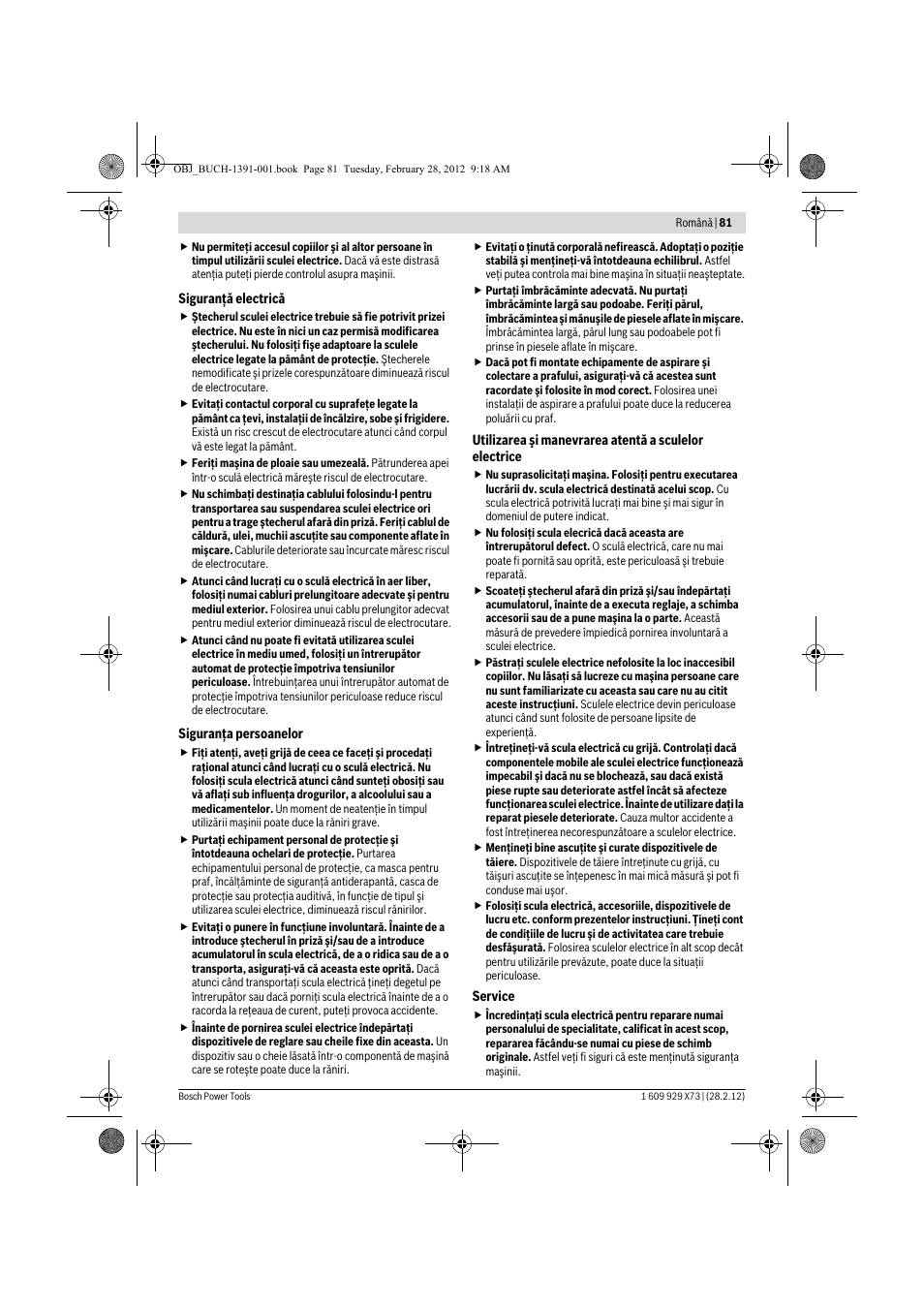 Bosch GSH 11 VC Professional User Manual | Page 81 / 123