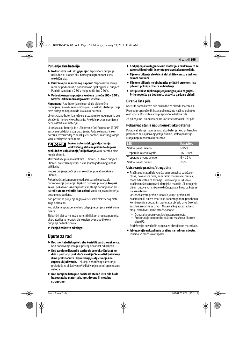 Upute za rad | Bosch Keo User Manual | Page 155 / 181