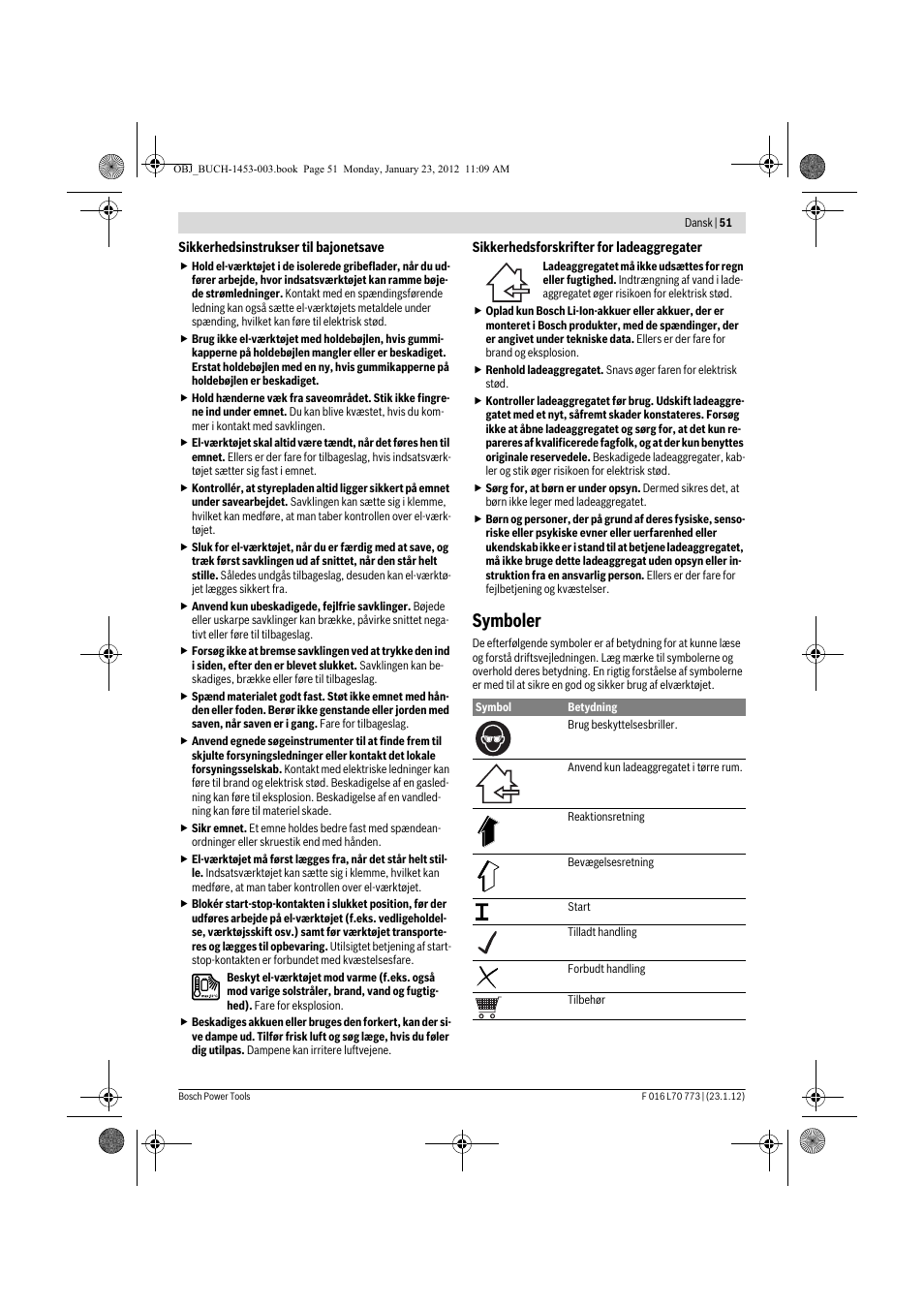 Symboler | Bosch Keo User Manual | Page 51 / 181