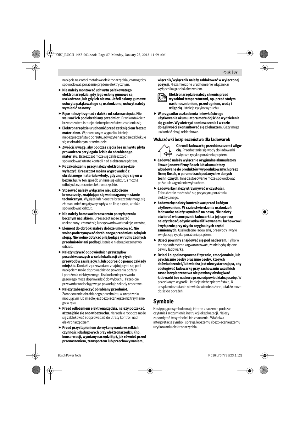 Symbole | Bosch Keo User Manual | Page 87 / 181