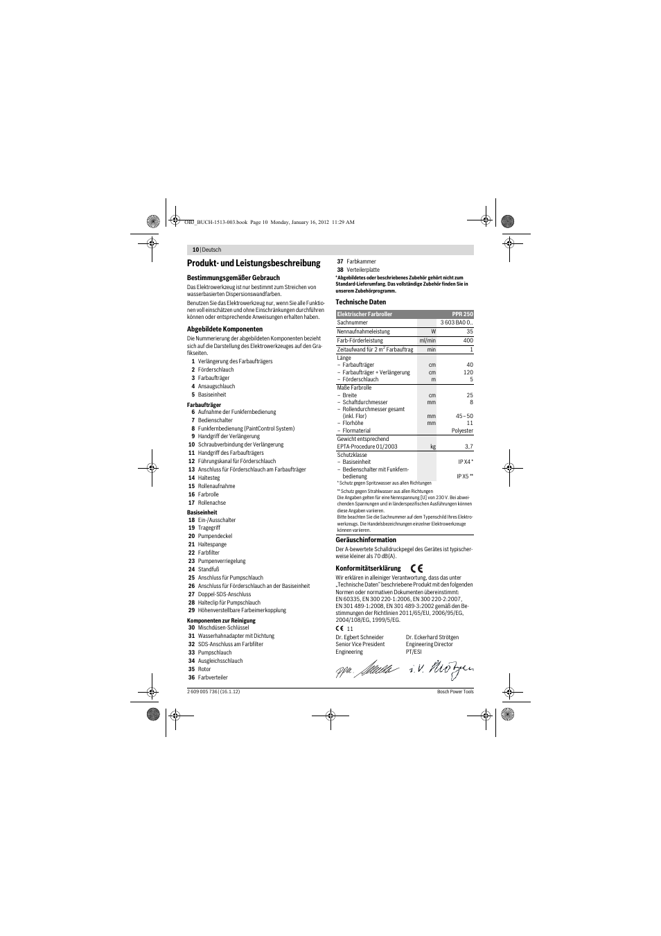 Produkt- und leistungsbeschreibung | Bosch PPR 250 User Manual | Page 10 / 171