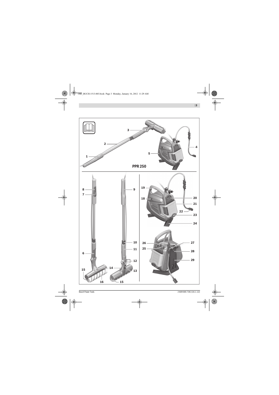 Bosch PPR 250 User Manual | Page 3 / 171