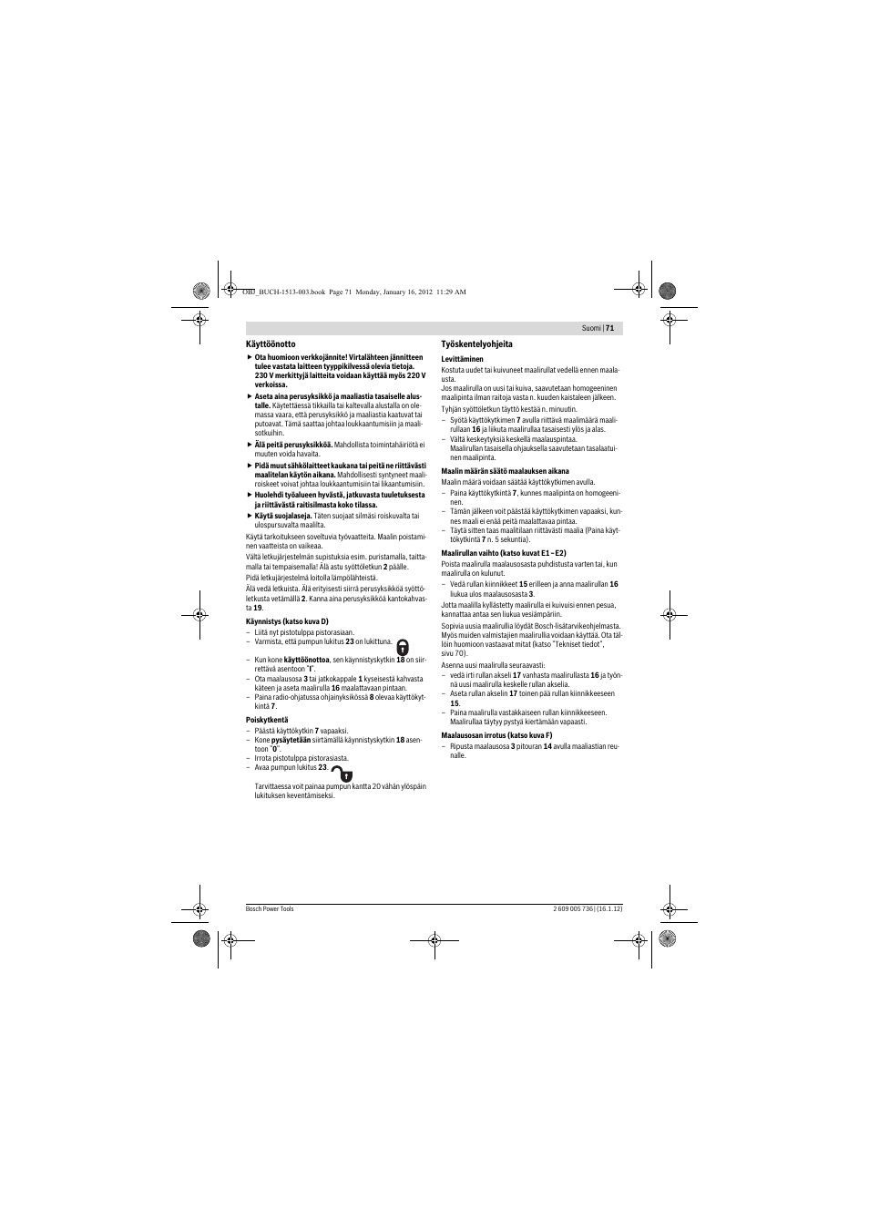 Bosch PPR 250 User Manual | Page 71 / 171