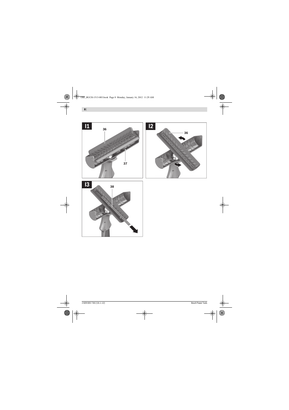 I3 i1 i2 | Bosch PPR 250 User Manual | Page 8 / 171