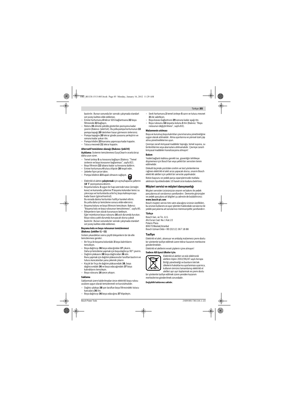 Bosch PPR 250 User Manual | Page 85 / 171