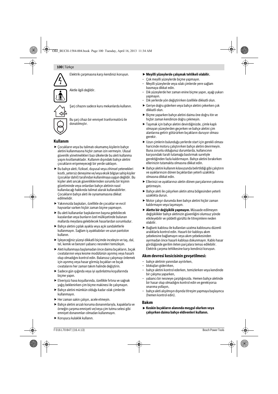 Bosch Rotak 32 LI User Manual | Page 100 / 248