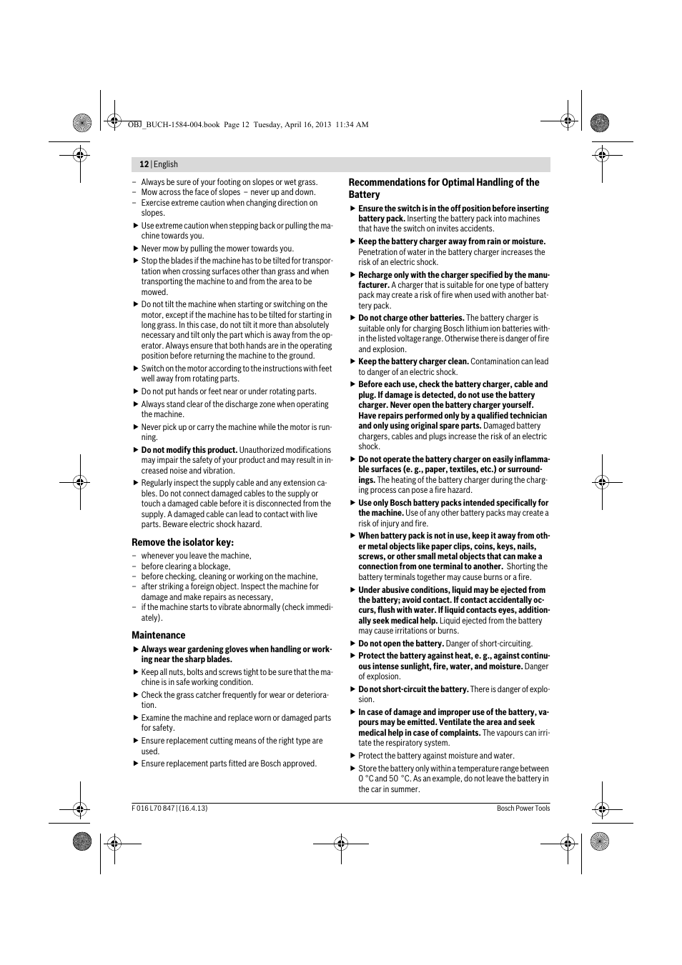 Bosch Rotak 32 LI User Manual | Page 12 / 248