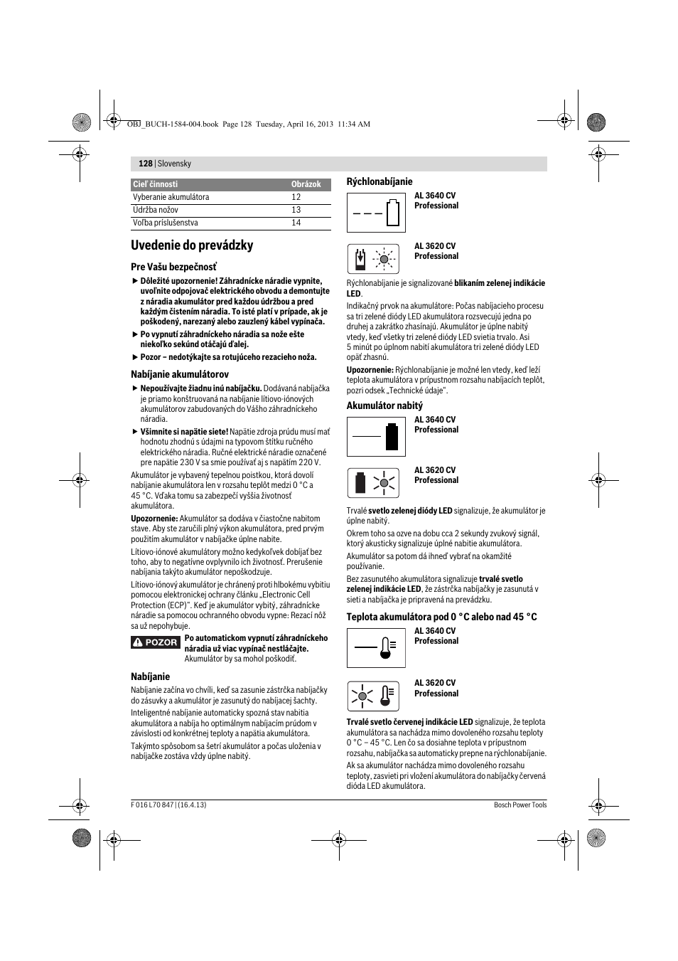 Uvedenie do prevádzky | Bosch Rotak 32 LI User Manual | Page 128 / 248