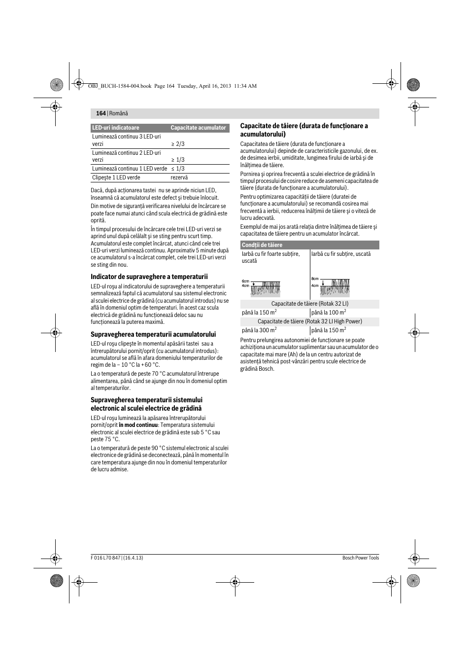 Bosch Rotak 32 LI User Manual | Page 164 / 248