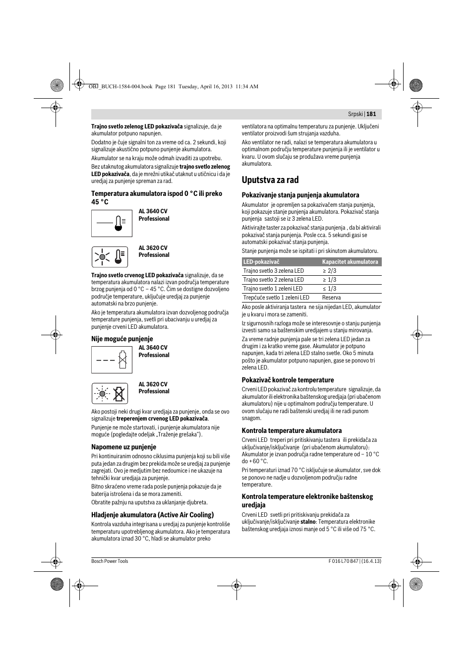 Uputstva za rad | Bosch Rotak 32 LI User Manual | Page 181 / 248