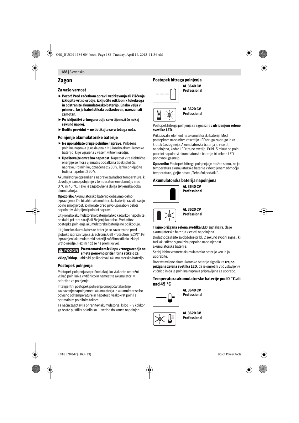 Zagon | Bosch Rotak 32 LI User Manual | Page 188 / 248