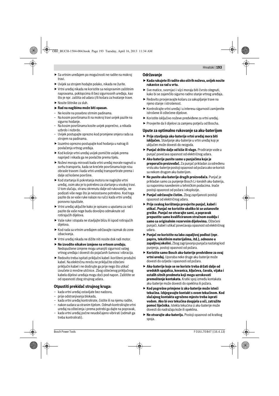 Bosch Rotak 32 LI User Manual | Page 193 / 248