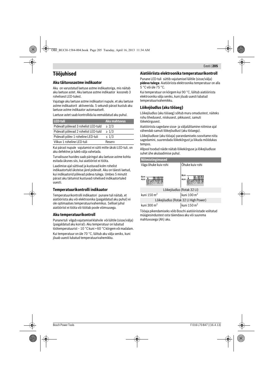 Tööjuhised | Bosch Rotak 32 LI User Manual | Page 205 / 248